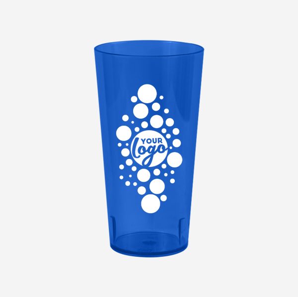 REF 486PS TUMBLER 600ML CLEAR SILKSCREEN ROYAL BLUE Admin graphic