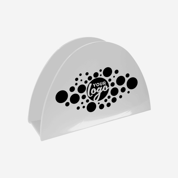 Ref 1064 Taco Shaped Serviette Holder White Screen