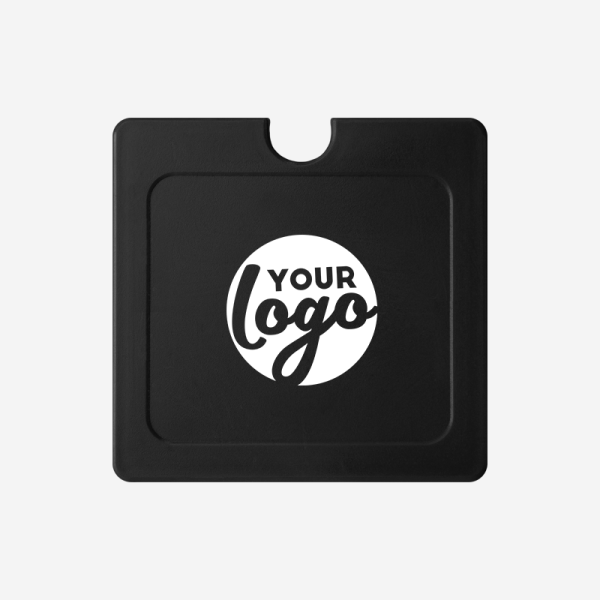 Ref 310 Square License disc Holder Solid Black Pad
