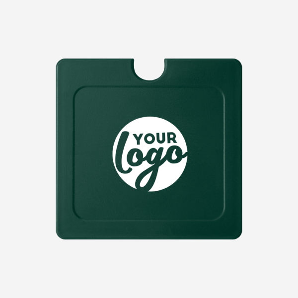 Ref 310 Square License disc Holder Solid Bottle Green Pad
