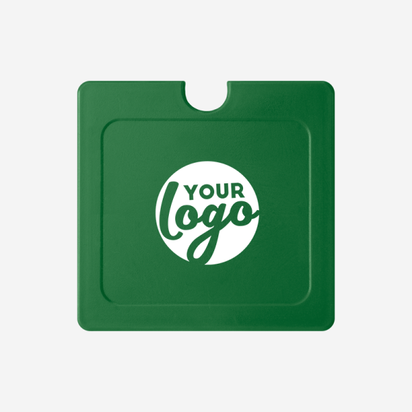 Ref 310 Square License disc Holder Solid Emerald Green Pad