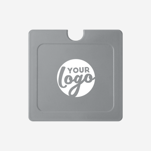 Ref 310 Square License disc Holder Solid Grey Pad