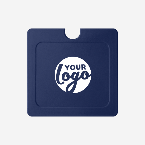 Ref 310 Square License disc Holder Solid Navy Blue Pad