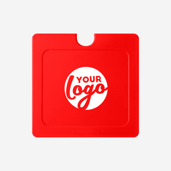 Ref 310 Square License disc Holder Solid Red Pad