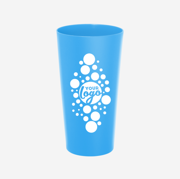 Matt Lite Tumbler 600ml - Frosted 7 Ref 486 PP Matt Tumbler Large 600ml Matt Finish Cyan Silk Screen