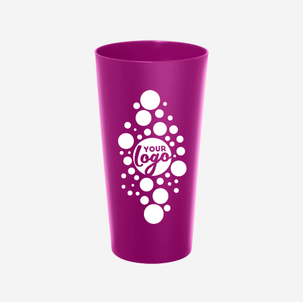 Matt Lite Tumbler 600ml - Frosted 16 Ref 486 PP Matt Tumbler Large 600ml Matt Finish Grape Silk Screen