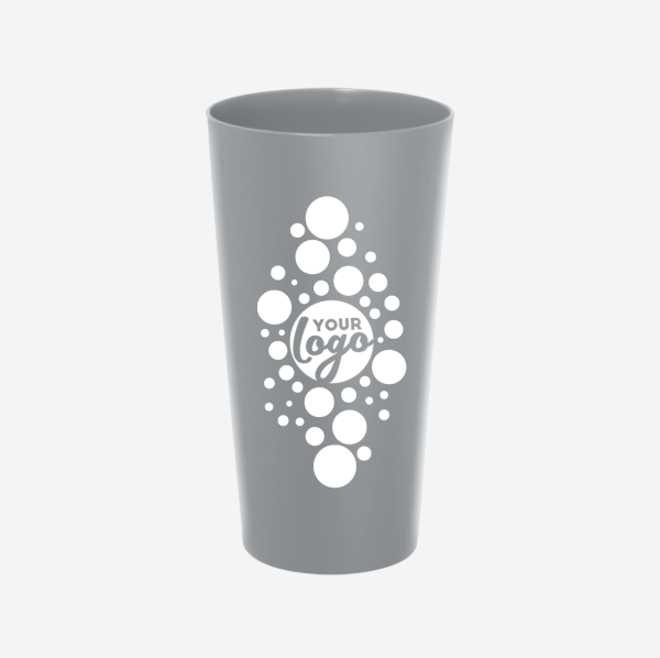 Matt Lite Tumbler 600ml - Frosted 4 Ref 486 PP Matt Tumbler Large 600ml Matt Finish Grey Silk Screen