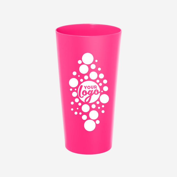 Matt Lite Tumbler 600ml - Frosted 6 Ref 486 PP Matt Tumbler Large 600ml Matt Finish Magenta Silk Screen