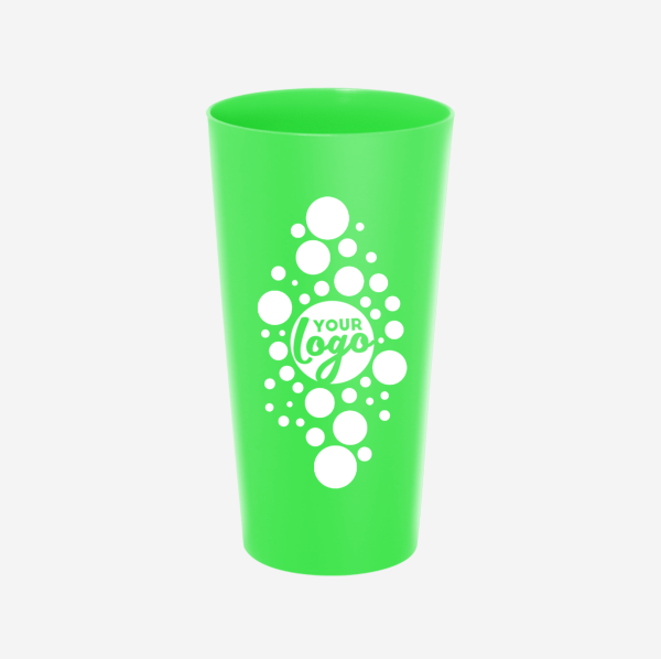 Matt Lite Tumbler 600ml - Frosted 10 Ref 486 PP Matt Tumbler Large 600ml Matt Finish Neon Green Silk Screen