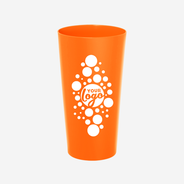 Matt Lite Tumbler 600ml - Frosted 15 Ref 486 PP Matt Tumbler Large 600ml Matt Finish Orange Silk Screen