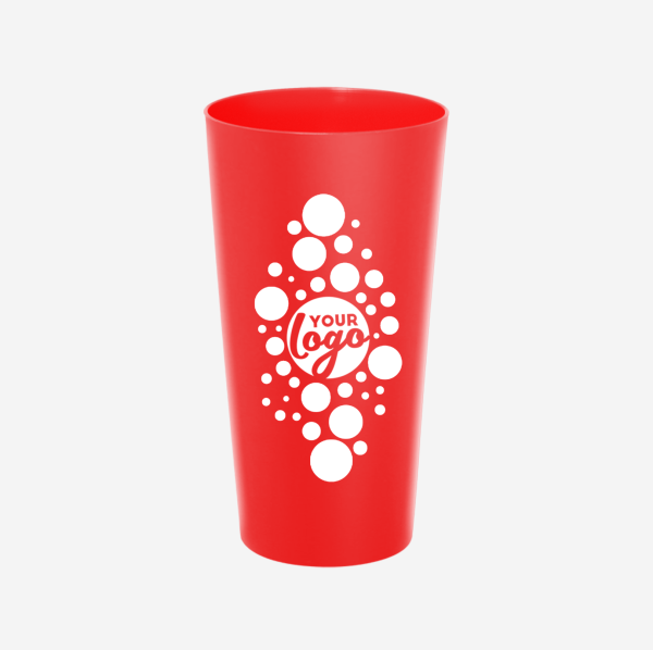 Matt Lite Tumbler 600ml - Frosted 1 Ref 486 PP Matt Tumbler Large 600ml Matt Finish Red Silk Screen