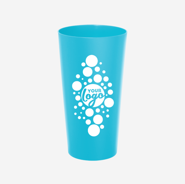 Matt Lite Tumbler 600ml - Frosted 13 Ref 486 PP Matt Tumbler Large 600ml Matt Finish Turquoise Silk Screen
