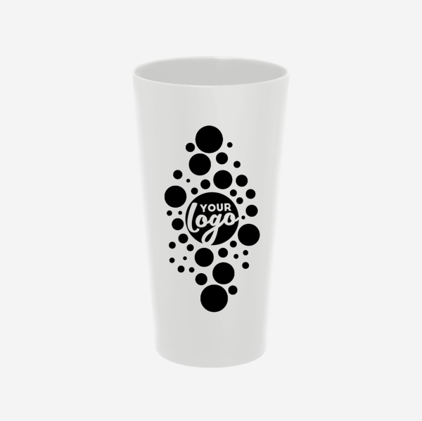 Matt Lite Tumbler 600ml - Frosted 3 Ref 486 PP Matt Tumbler Large 600ml Matt Finish White Silk Screen