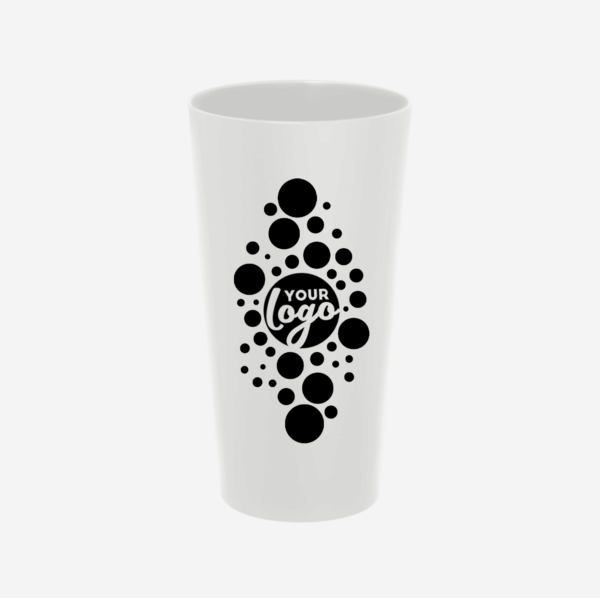 matt tumbler large 600ml matt finish white silk screen