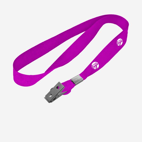 LANYARD CROCODILE CLIP ONE SIDE GRAPE