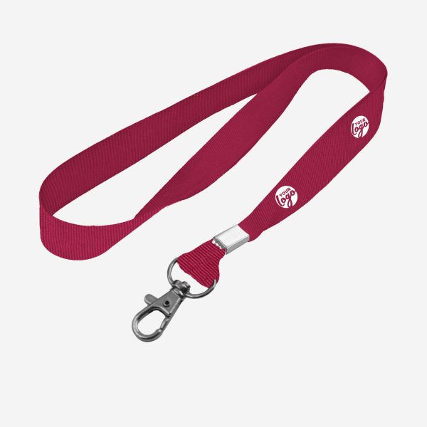 LANYARD SPRING HOOK ONE SIDE BURGUNDY