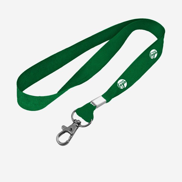 LANYARD SPRING HOOK ONE SIDE EMERALD GREEN