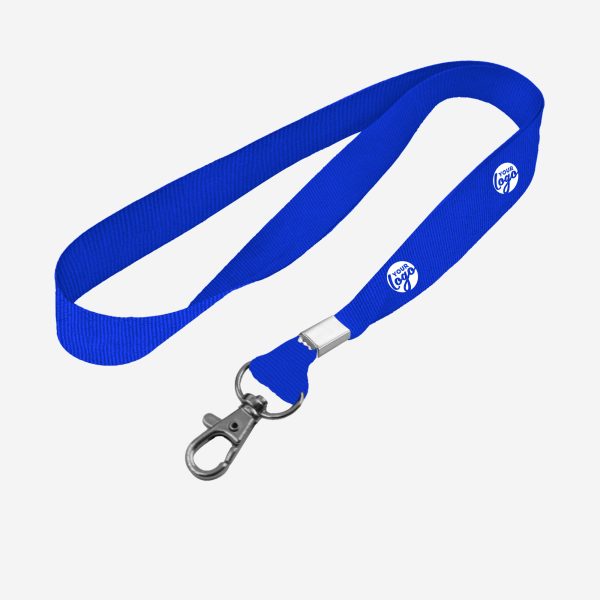 LANYARD SPRING HOOK ONE SIDE ROYAL BLUE