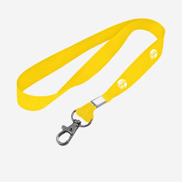 LANYARD SPRING HOOK ONE SIDE YELLOW