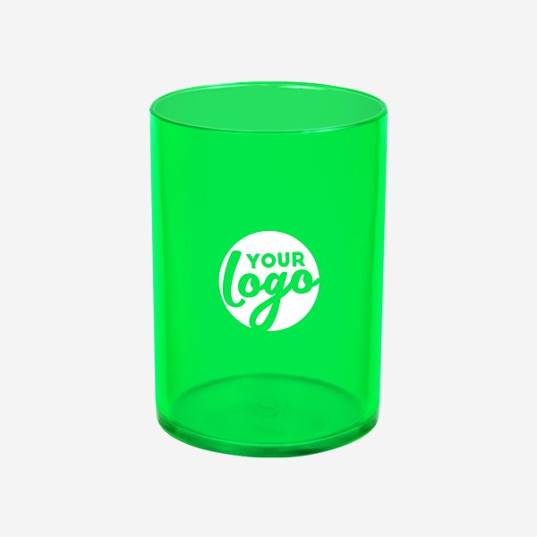 Ref 512PS Pencil Cup Clear Neon Green Pad