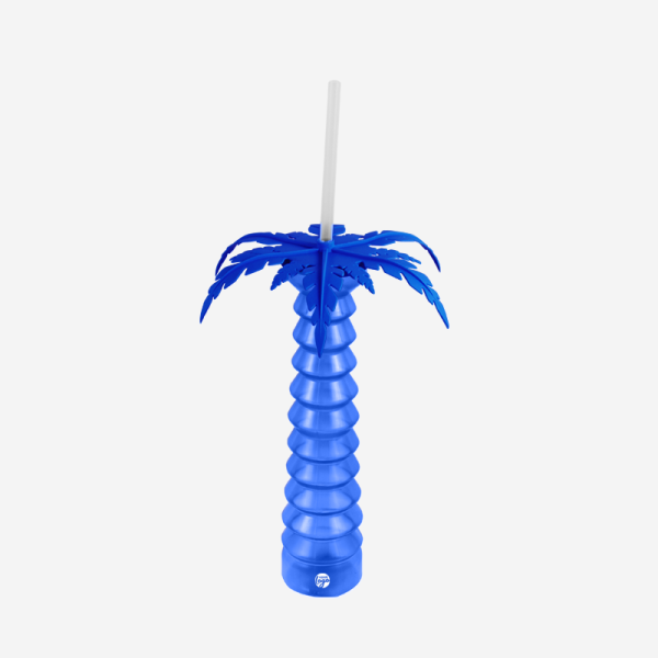 REF 1328 PALM TREE YARD GLASS 500ML ROYAL BLUE