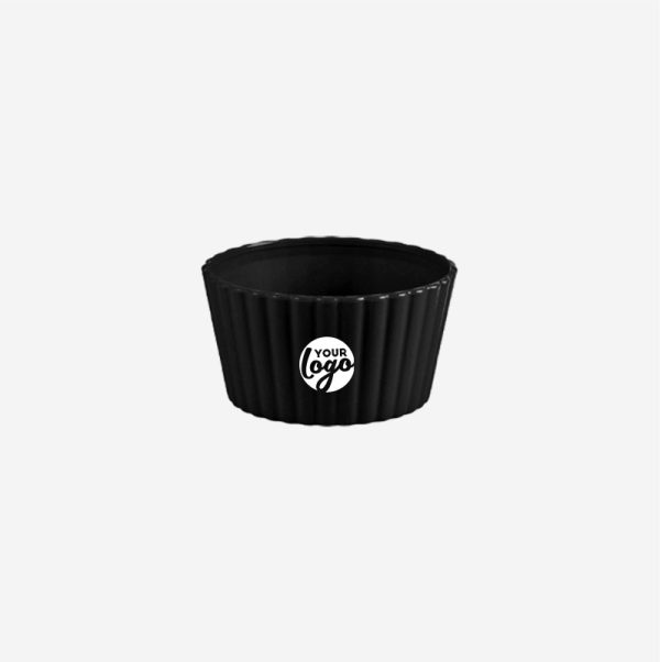 Ref 448 Mini Round Fluted Bowl black