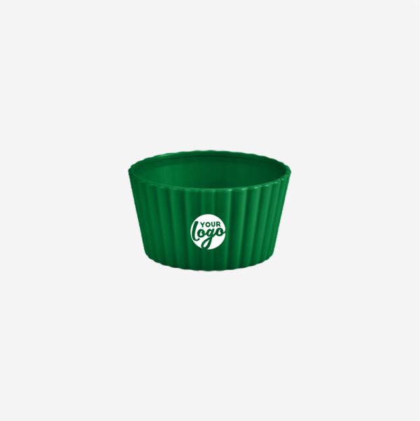 Ref 448 Mini Round Fluted Bowl emerald green