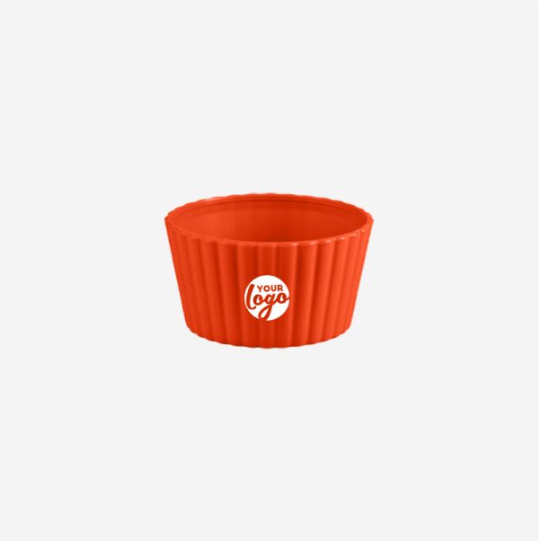 Ref 448 Mini Round Fluted Bowl orange