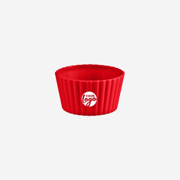 Ref 448 Mini Round Fluted Bowl red