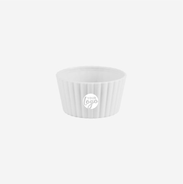 Ref 448 Mini Round Fluted Bowl white