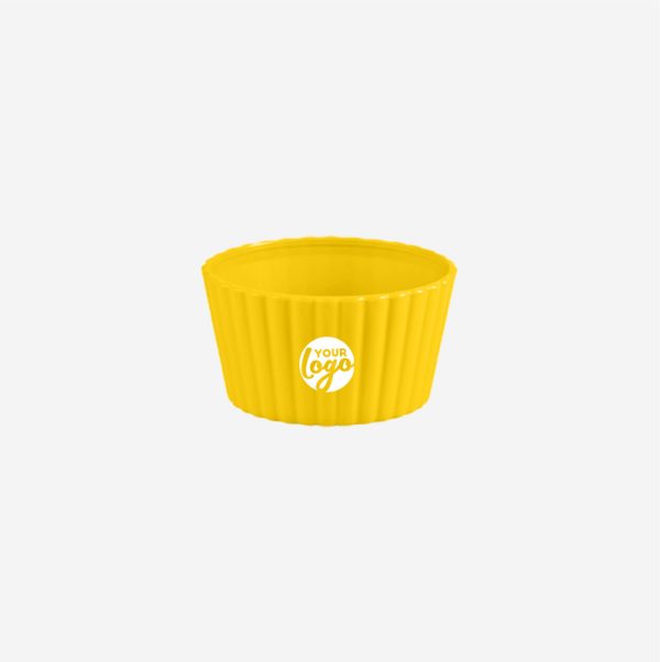 Ref 448 Mini Round Fluted Bowl yellow