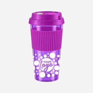Tall Travel Cup with Sleeve 600ml - Clear
